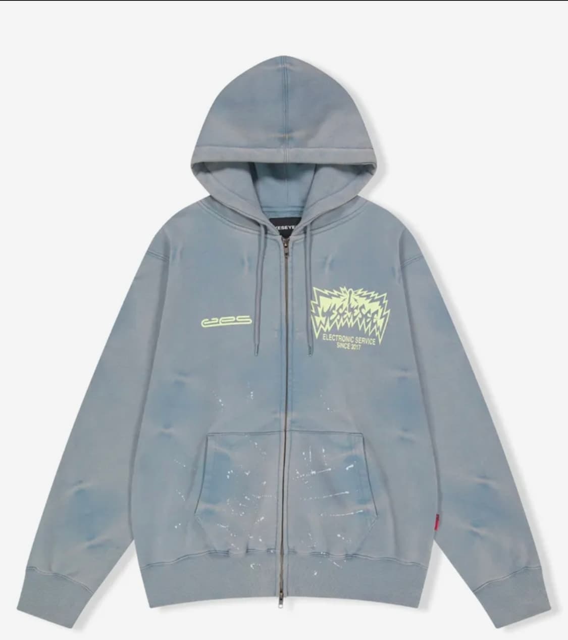 예스아이씨 Painted 후드집업 스모키 블루 상품이미지1