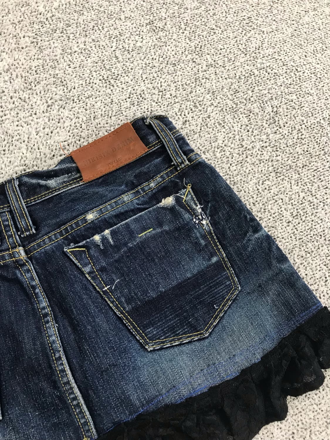 로우라이즈 데님 미니 스커트 상품이미지9