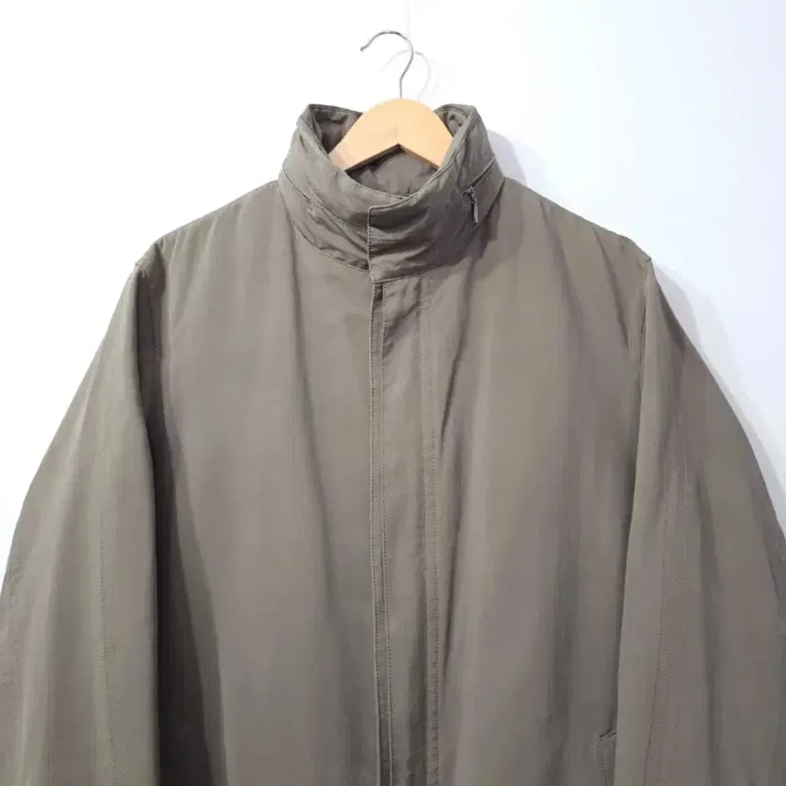 알레그리 남성 롱 코트 카키 100 상품이미지2