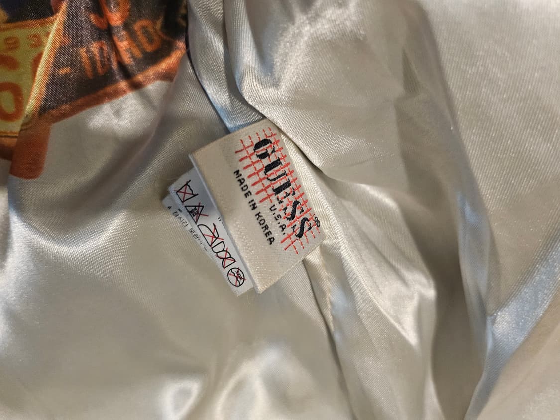 (XL-105) 게스 USA 90's 소매 탈부착 소가죽 바이커 베스트  상품이미지9