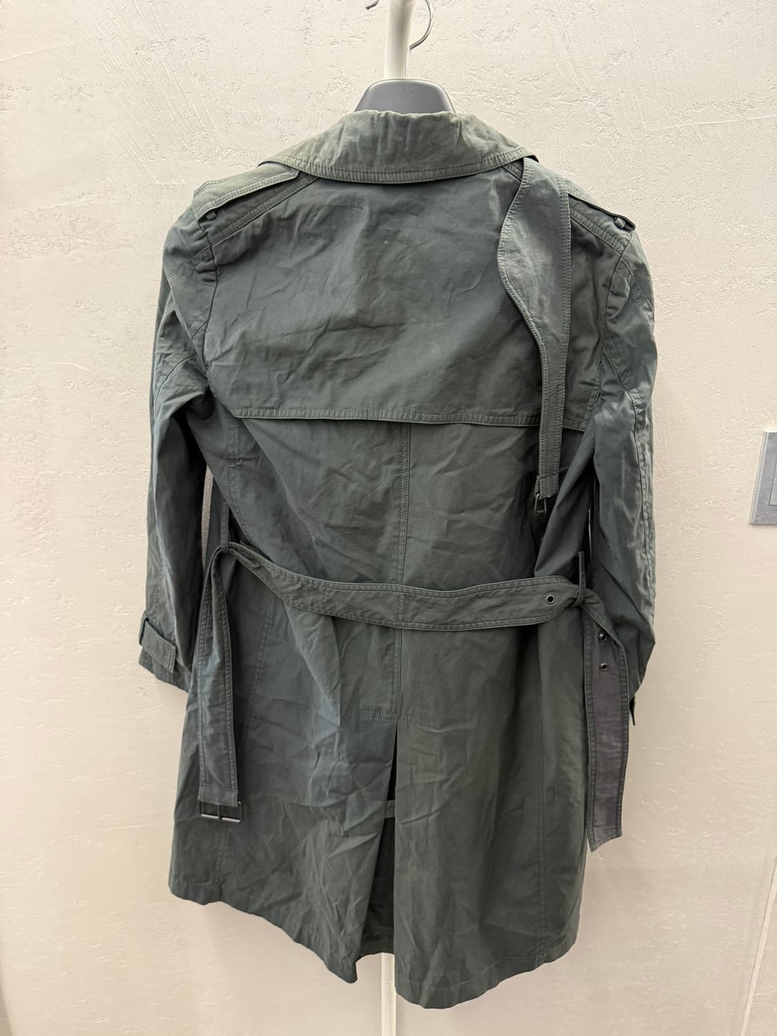 TIME 타임 트렌치 코트 카키색 M 상품이미지5