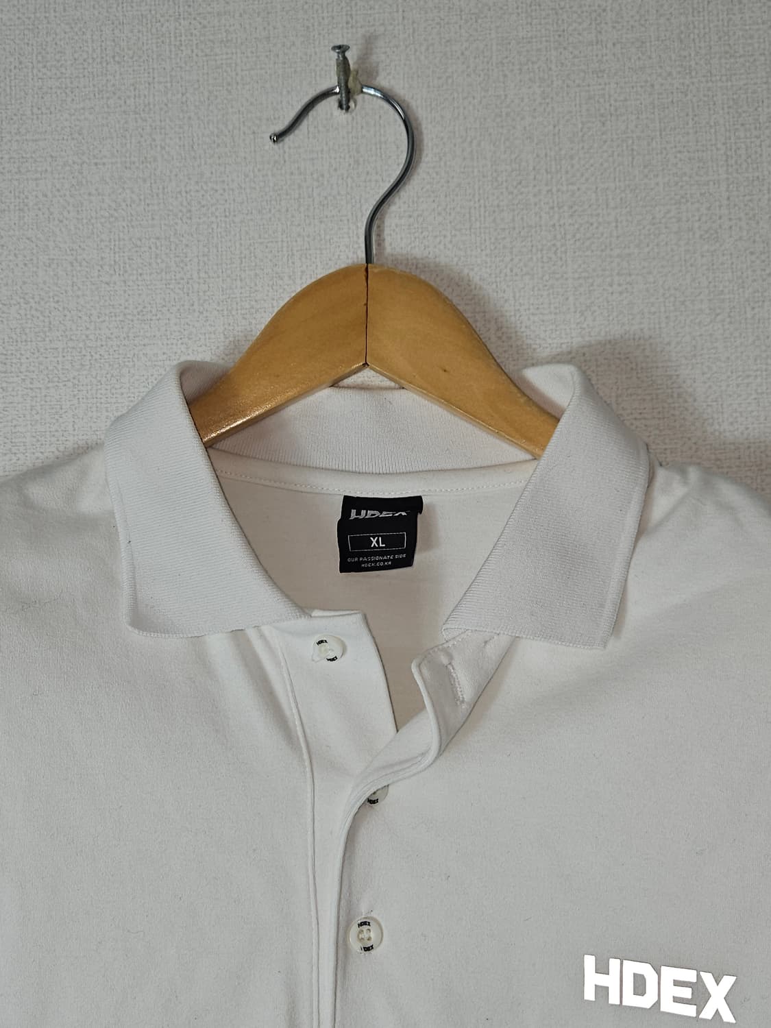 에이치덱스 HDEX 하덱스 카라티 반팔 폴로 화이트 XL 짐웨어 헬스 상품이미지2