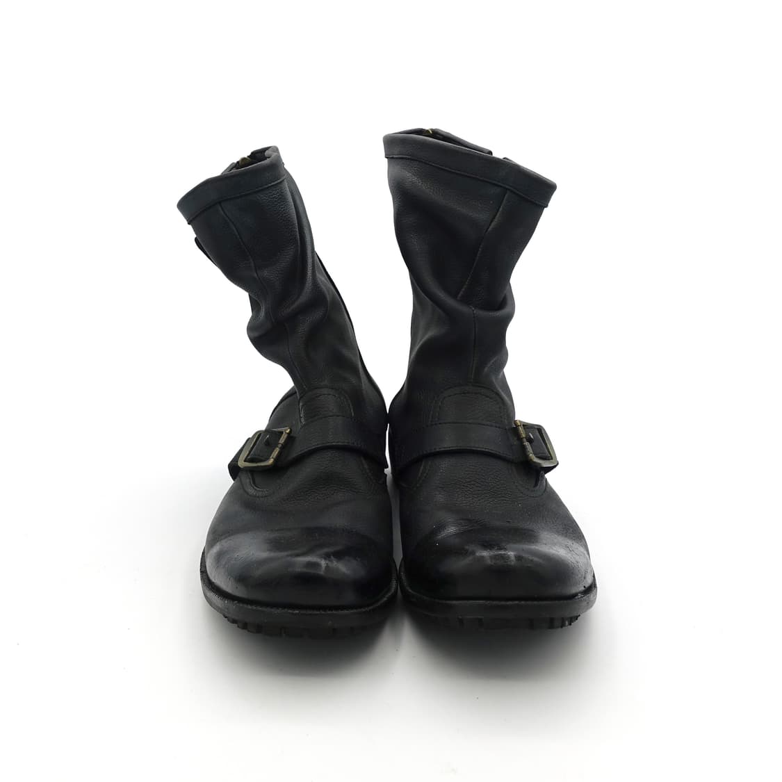 KATHARINEHAMNETT 캐서린햄넷 블랙 러버딥 고딕 레더 부츠  상품이미지1