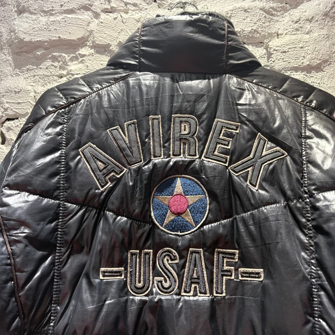 아비렉스 USAF 히든 후드 유광 투웨이 패딩 상품이미지2