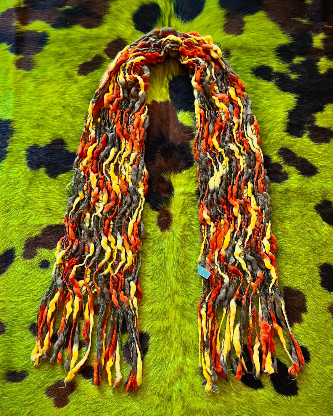 JPN Vintage Tropical 3D Mesh Knit Scarf 상품이미지2