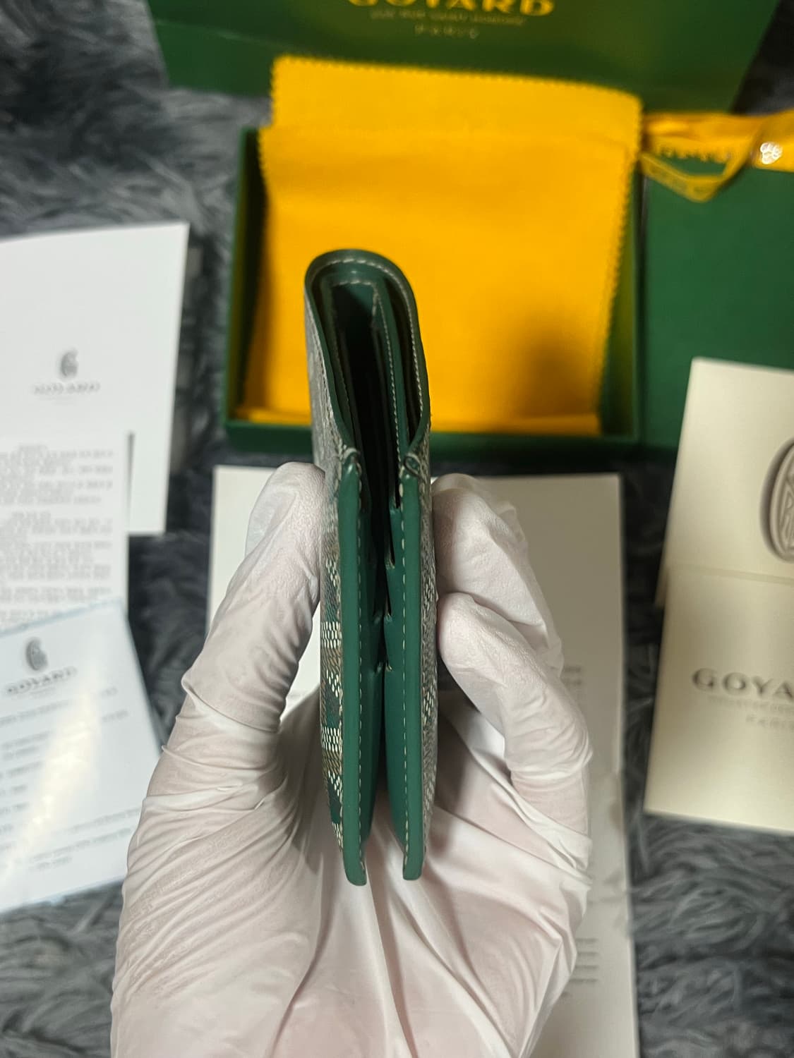 (풀박스)고야드 빅투와르 반지갑 그린 상품이미지8