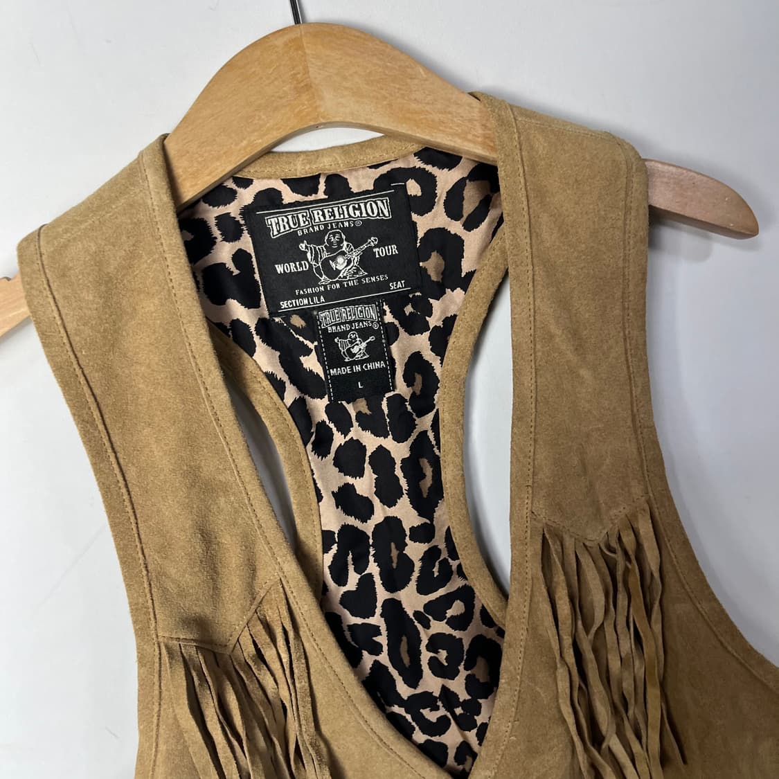 [True Religion] 트루릴리전 스웨이드 프린지 베스트 상품이미지3