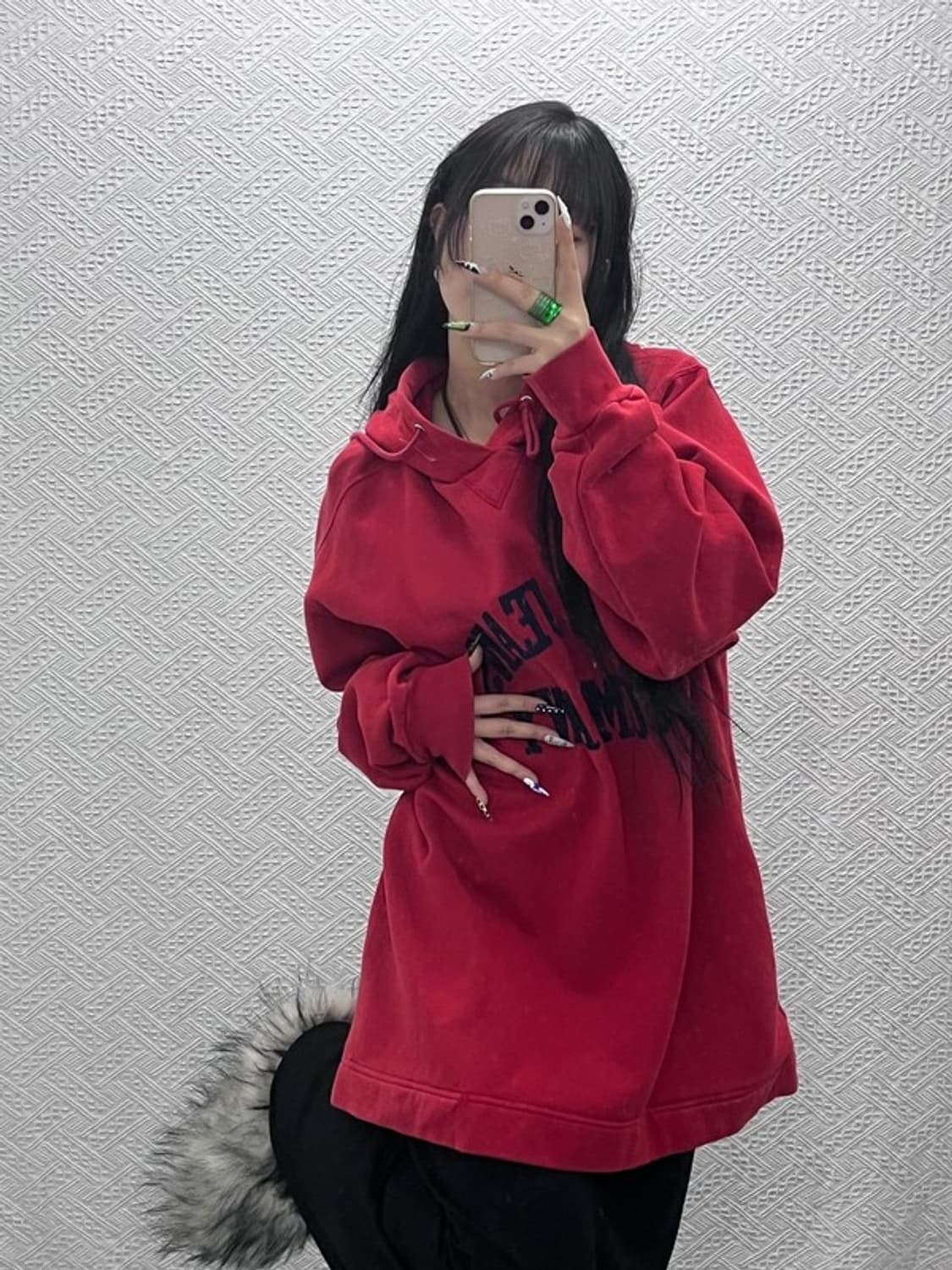 폴로 랄프로렌 올드스쿨 빈티지 빅사이즈 오버핏 후드티 L C08651 상품이미지2