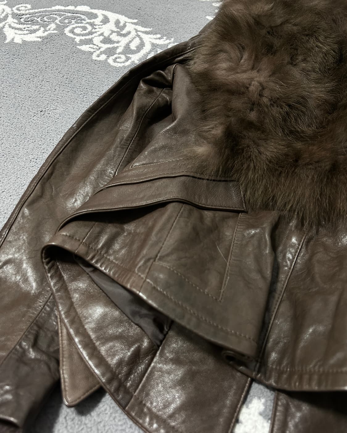 00’s 폭스 램스킨 레이어드 자켓 상품이미지5