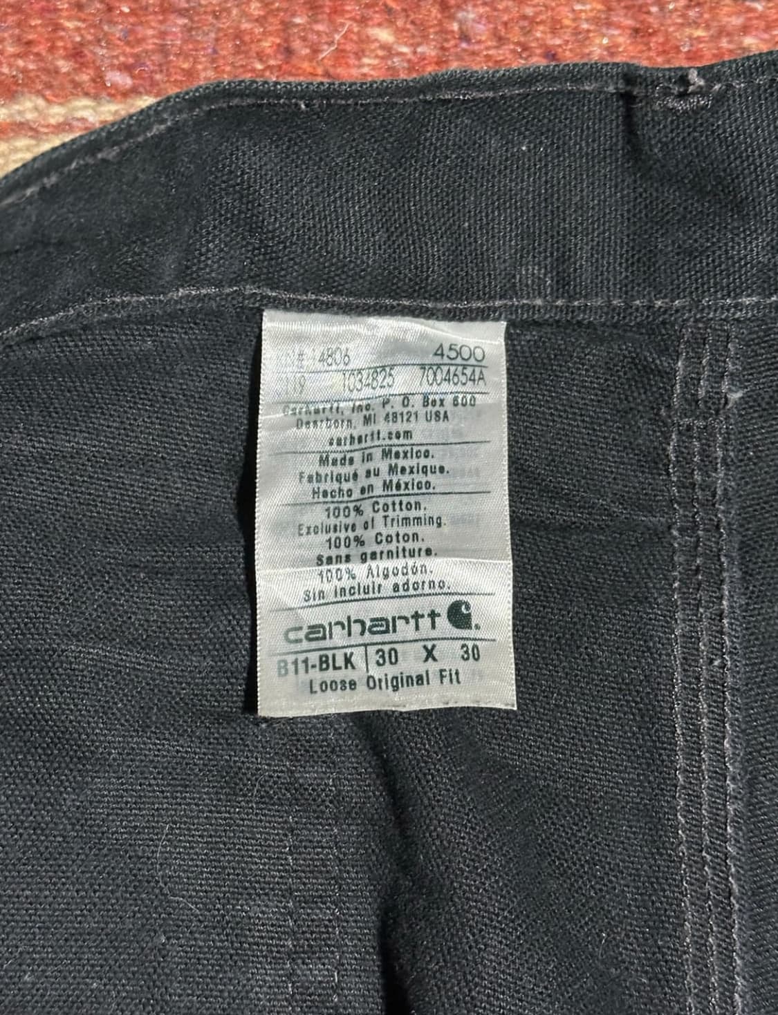 [칼하트] •Carhartt Carpenter Pants B11-BLK 상품이미지5