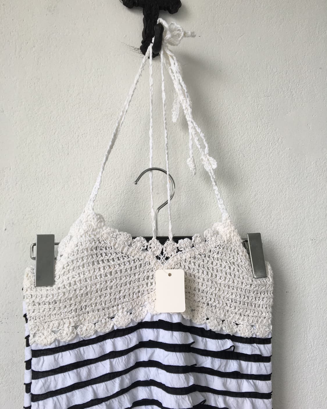 Crochet point stripe pattern holter slee 상품이미지4