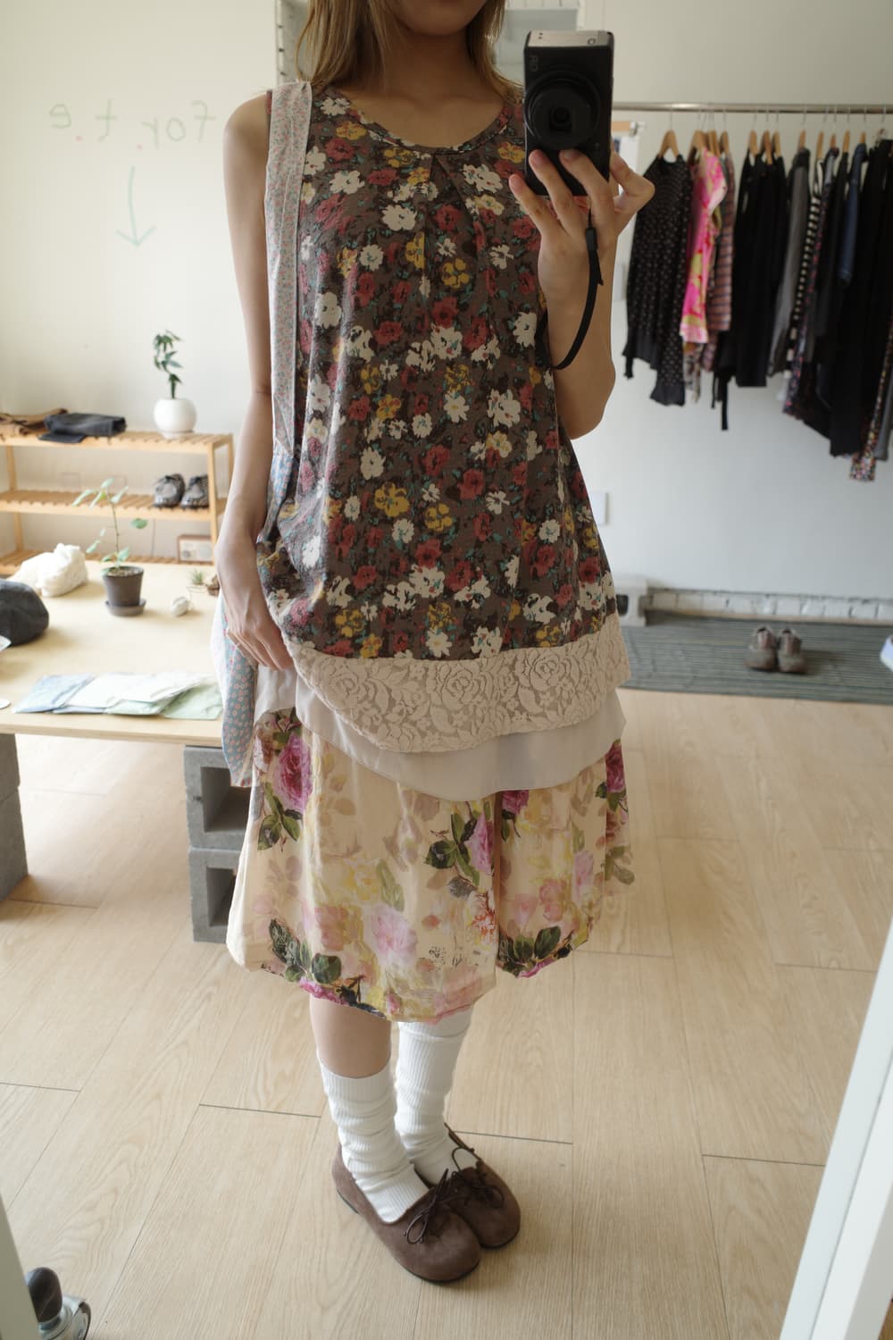 Layered flower sleeveless  상품이미지3