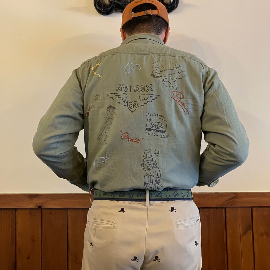 아비렉스 핸드스케치 코튼/린넨 셔츠 L 상품이미지10