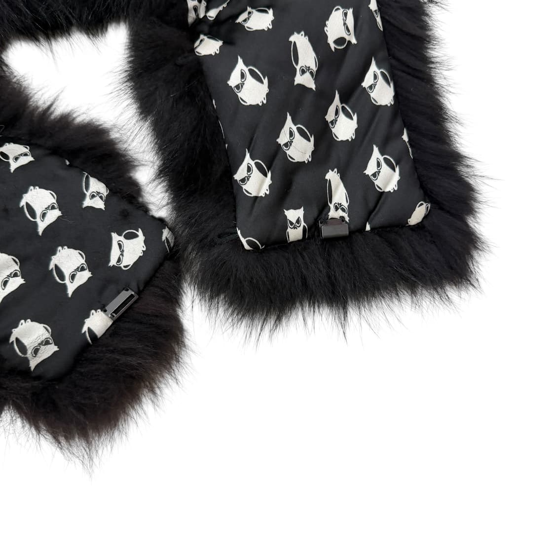 럭키슈에뜨 퍼 넥워머 머플러 블랙 상품이미지4