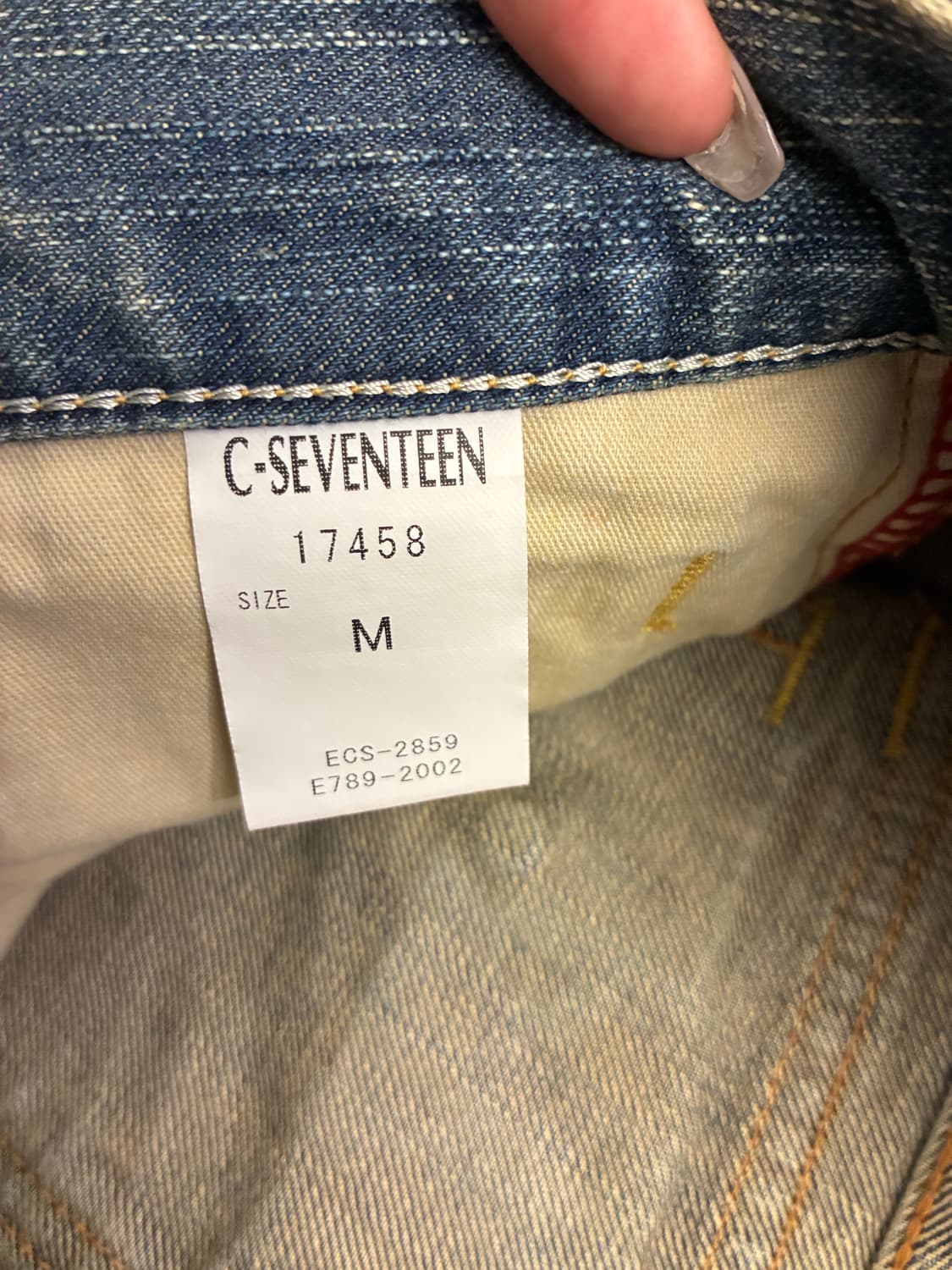 M)C17 빈티지 여성 스티치 자수 디테일 데님 쇼츠 상품이미지6
