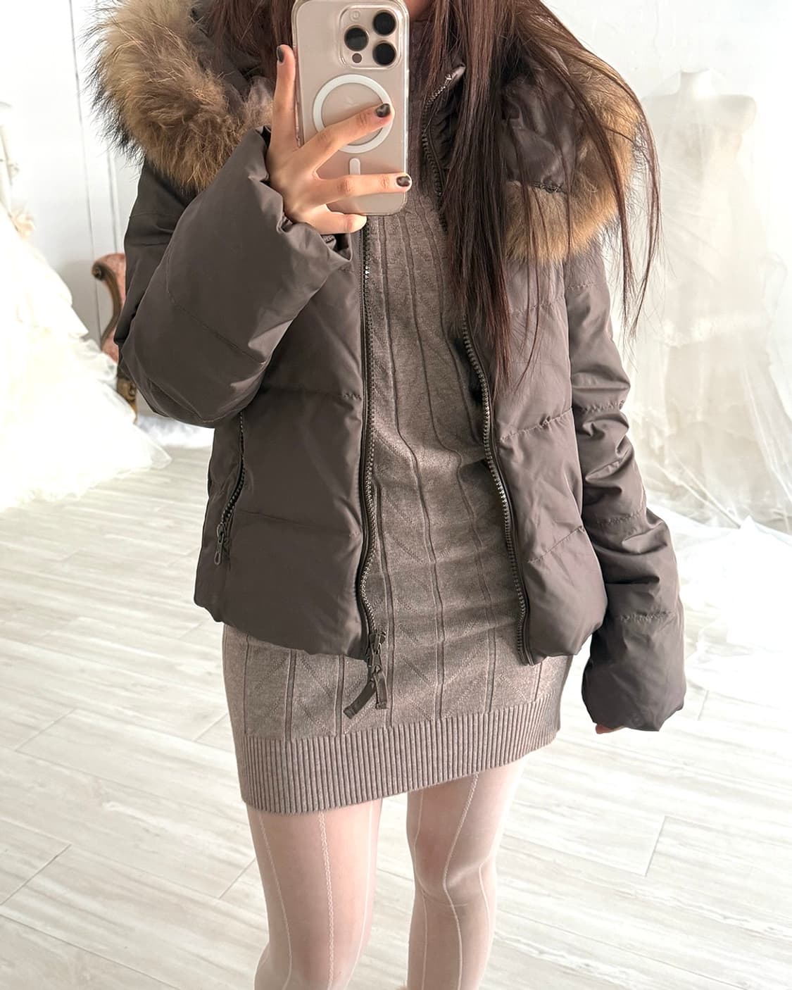 Archive G.O.A khaki brown duck down padd 상품이미지2