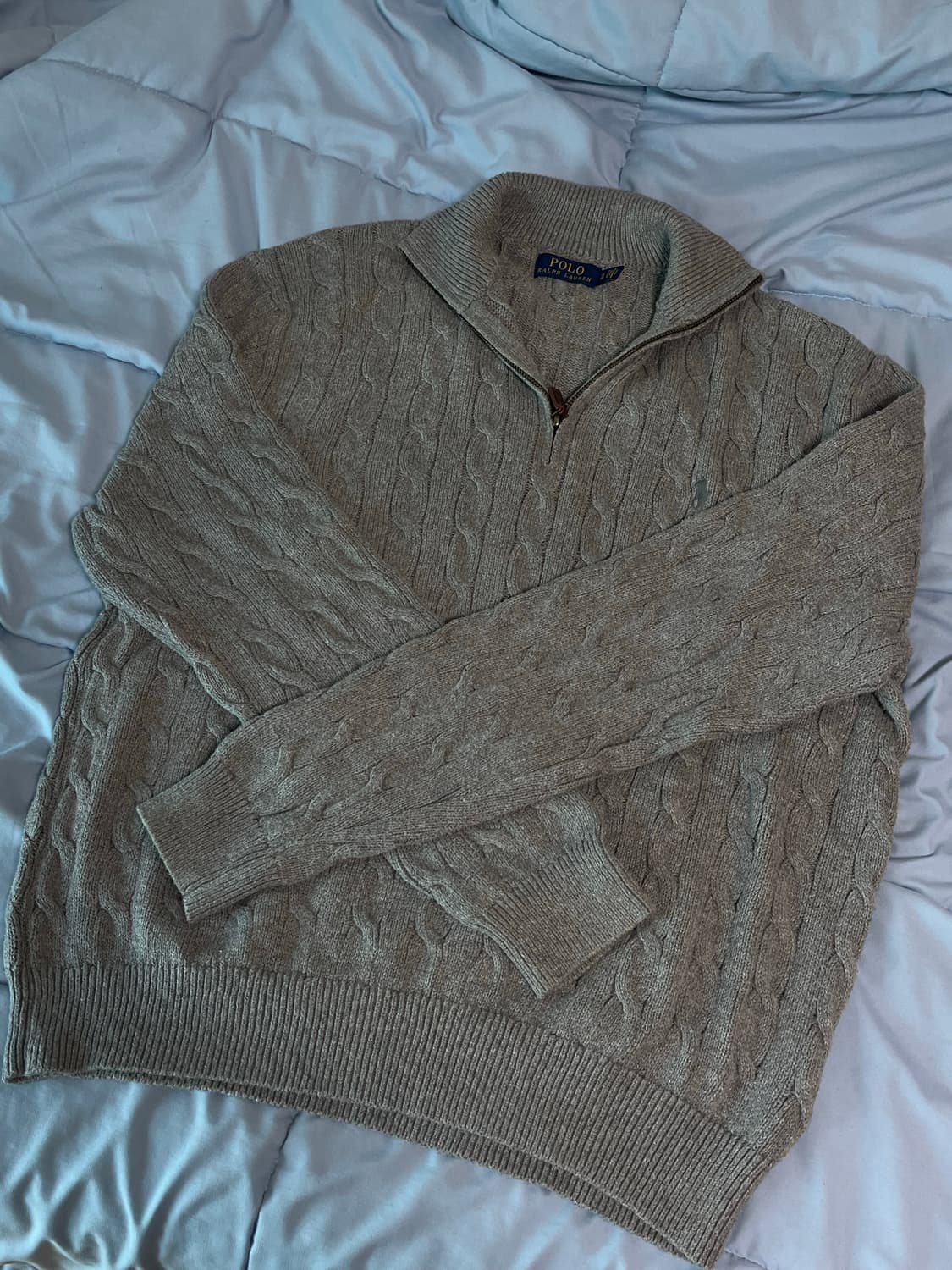폴로 하프집업 반집업 꽈배기 케이블 니트 스웨터 xl 팔아요 상품이미지1