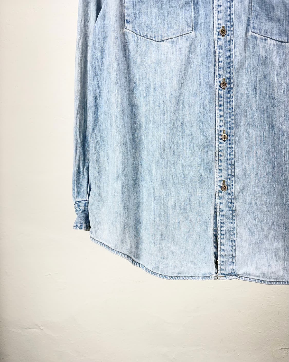 리 투포켓 연청 데님 셔츠 상품이미지4
