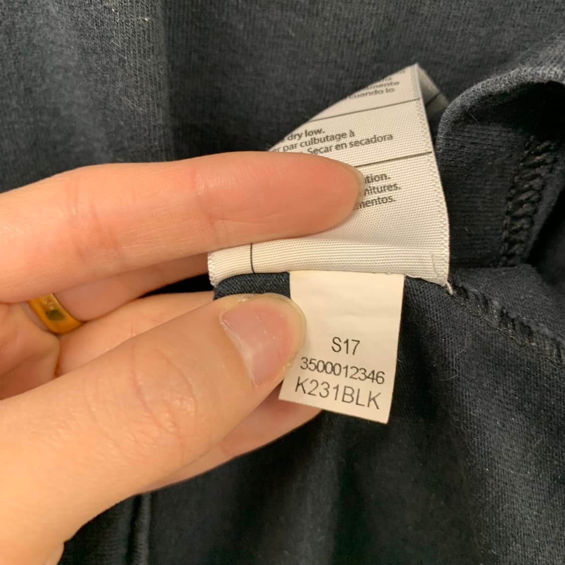 칼하트 암로고 블랙 롱 슬리브 상품이미지6