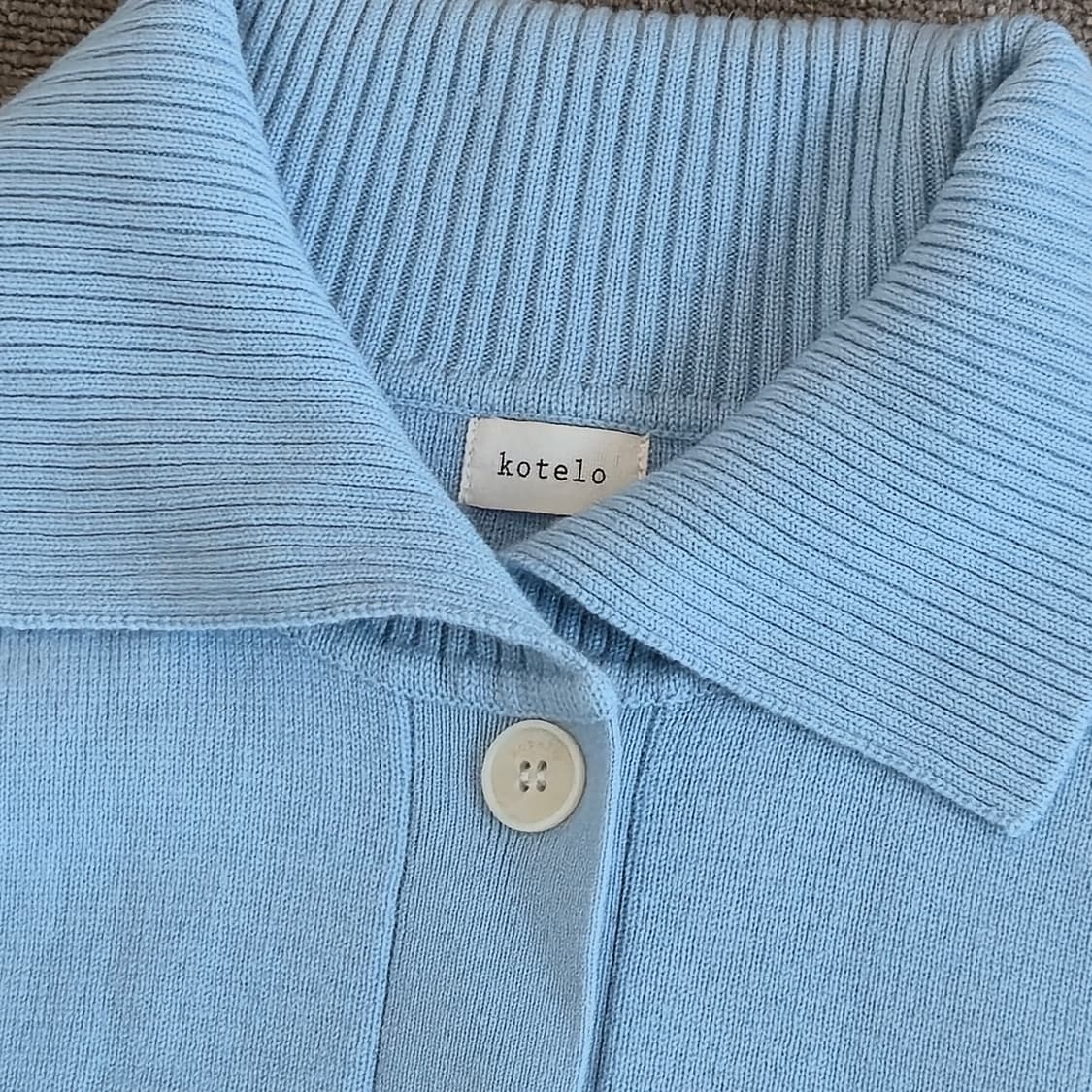 코텔로(kotelo) 스카이블루 카라 니트 가디건 상품이미지2