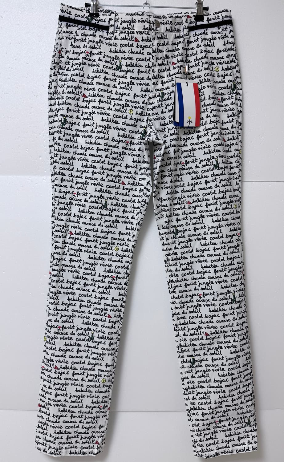 카스텔바작 골프 팬츠 화이트 레터링 슬림핏 새상품 30-31 상품이미지1