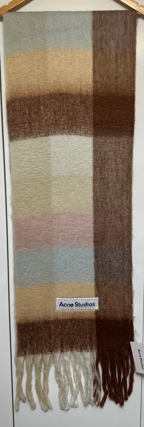 아크네 스튜디오 알파카모헤어울머플러 브라운 체크 남여공용 상품이미지1