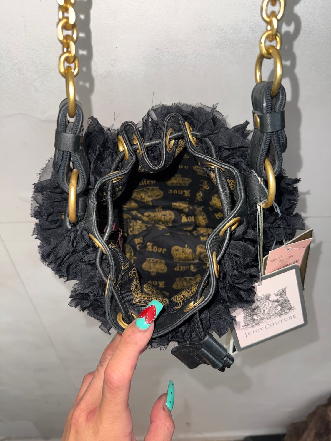 Juicy Couture black ruffle chain bag 상품이미지7