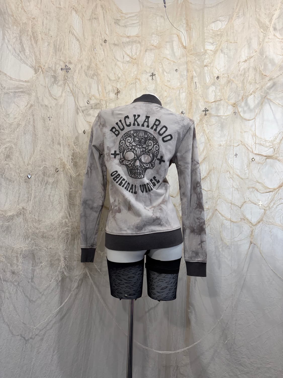 BUCKAROO tie-dye skull embroidery zip up 상품이미지4