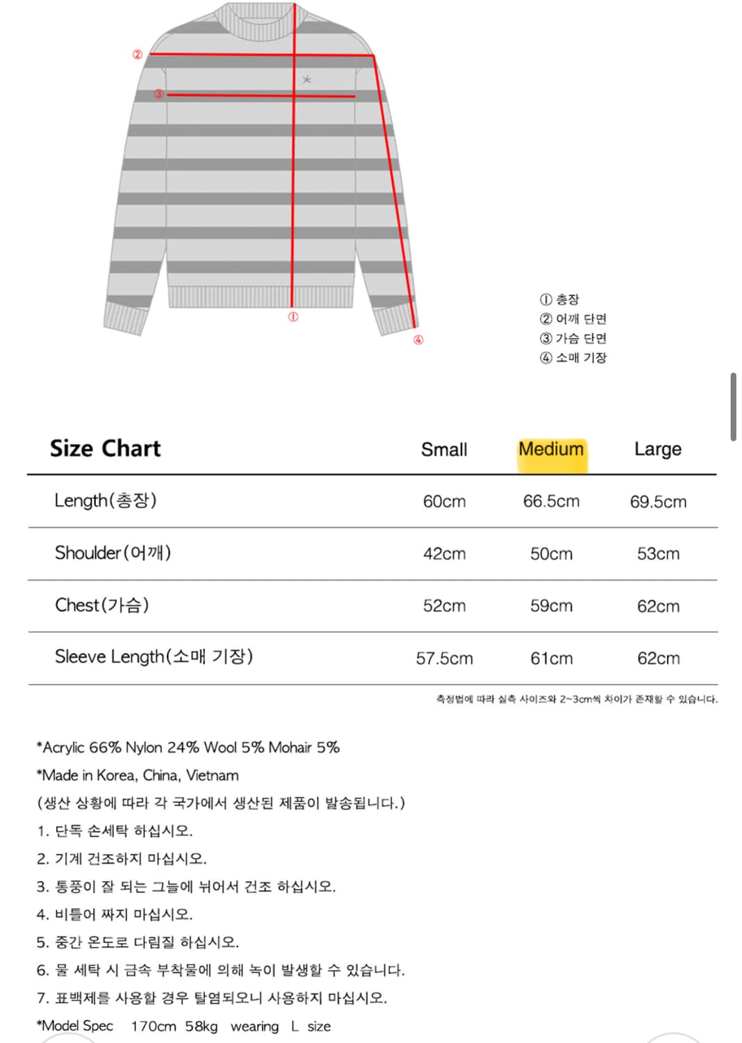 더콜디스트모먼트 니트 M 상품이미지3