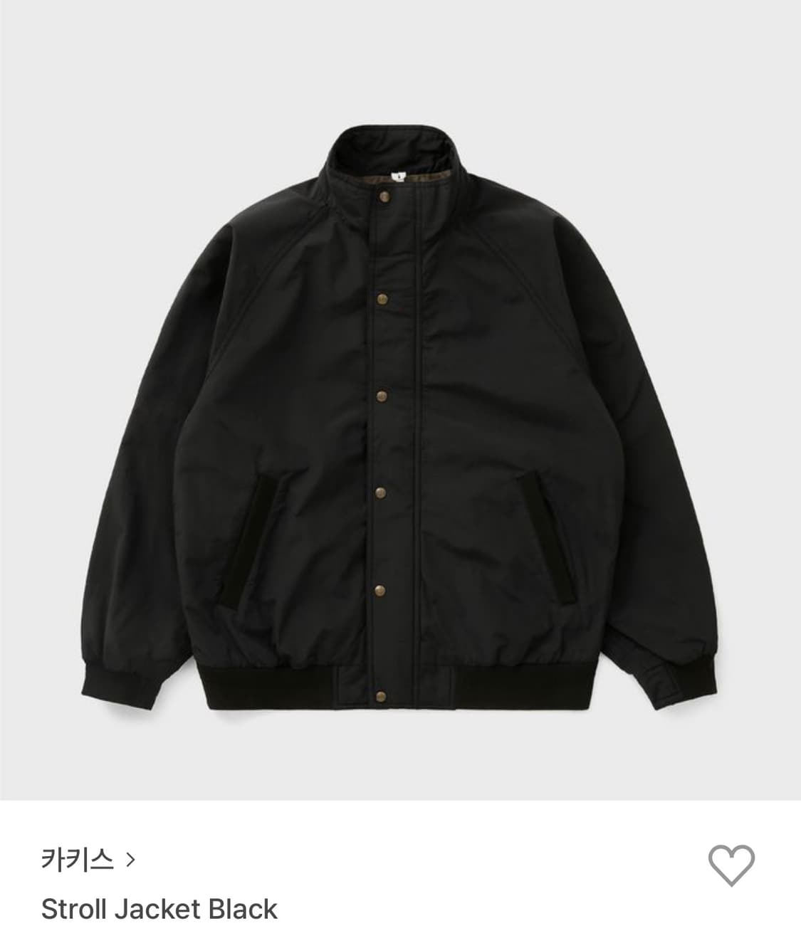 (구해요)카키스 스트롤 자켓 블랙m 상품이미지1