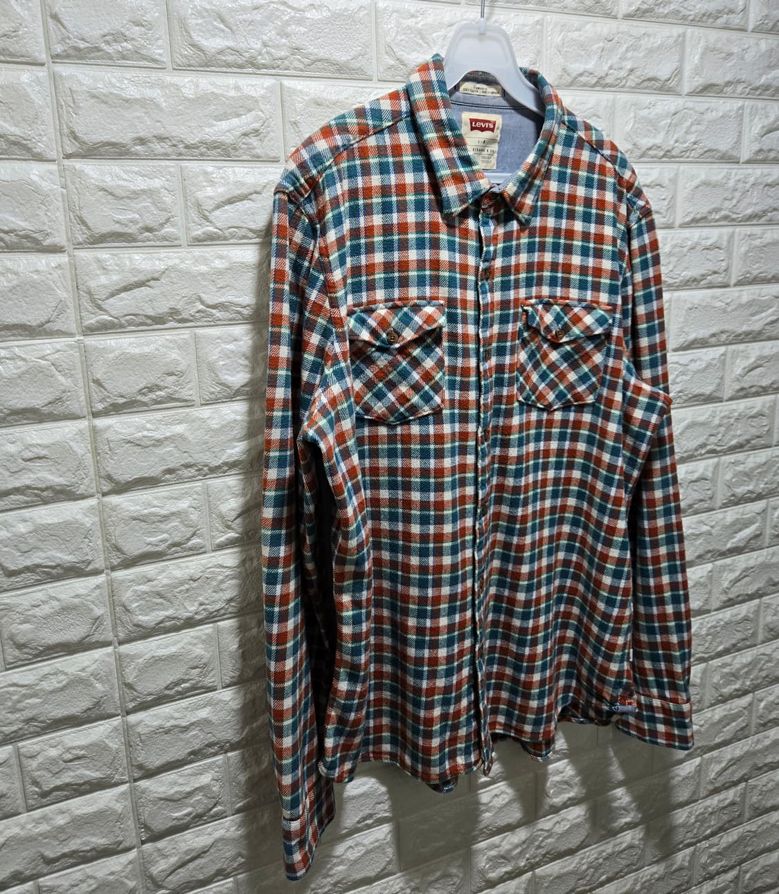 리바이스 스탠다드핏 체크셔츠 체크남방 105 상품이미지2