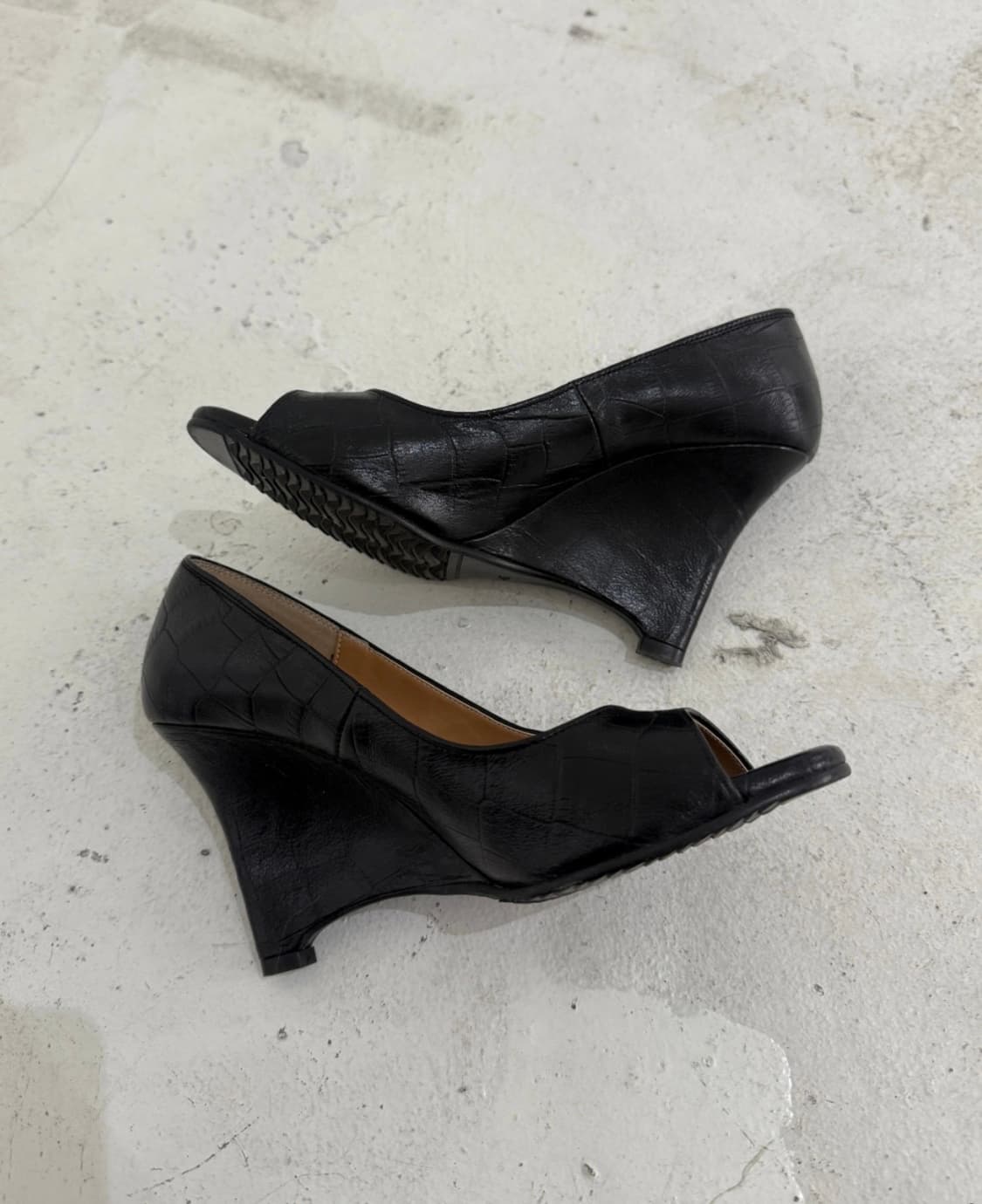 쿄이 kyoiii 클래식 크록 웨지힐 235 새상품 상품이미지1