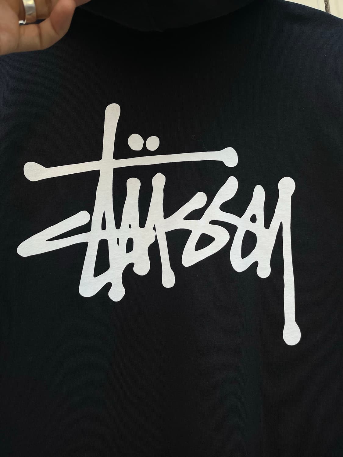 [L]스투시 빅로고 베이직 후드집업 블랙 상품이미지2