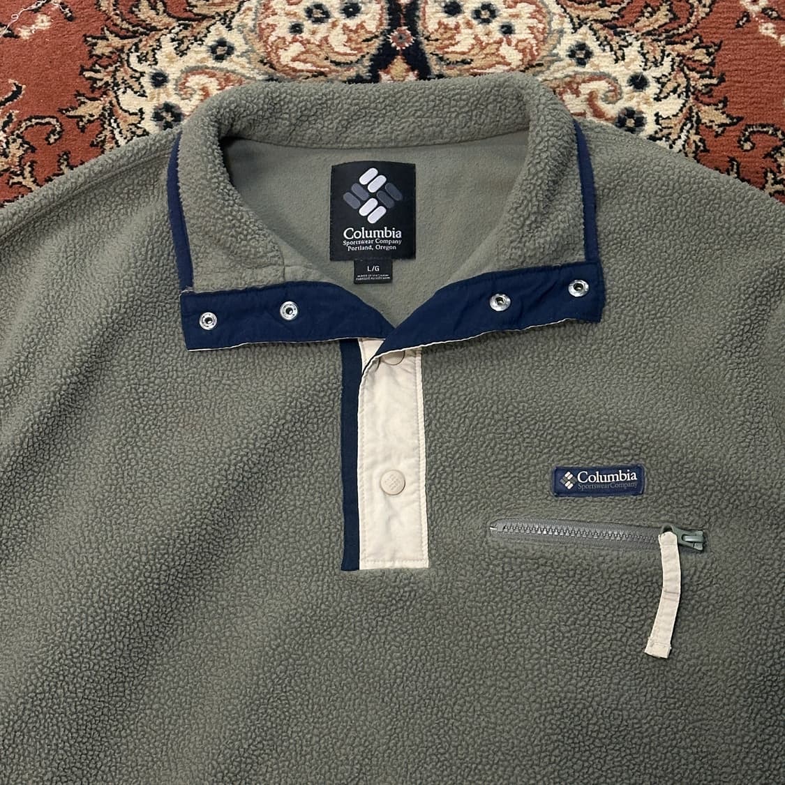 컬럼비아 플리스 풀오버 스냅티 (XL/105) 신칠라 상품이미지3