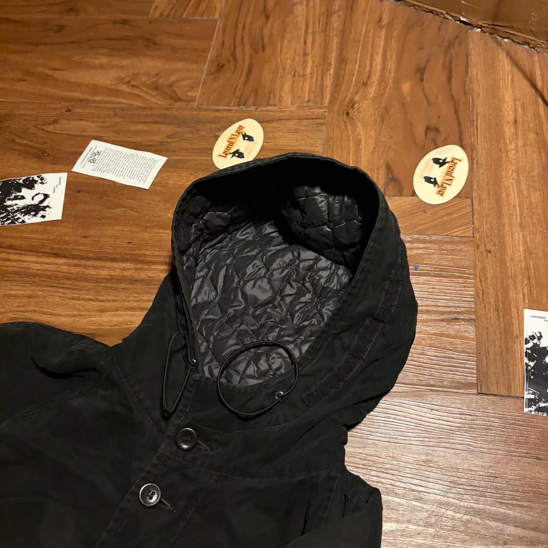 90S CP COMPANY 코튼 캔버스 가먼트 다잉 자켓 상품이미지5