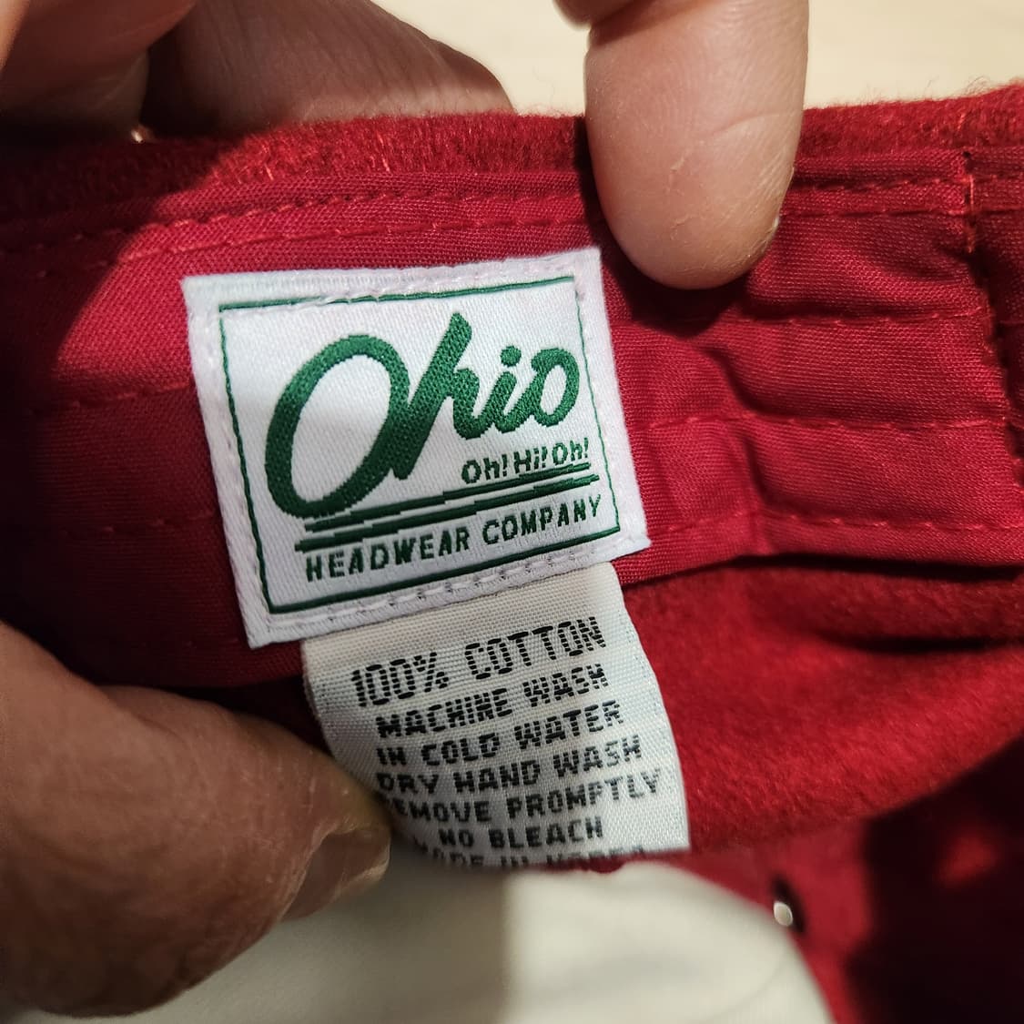 OHIO 울 볼캡 | 레드 펠트 & 레더 스트랩 빈티지 캡 상품이미지6