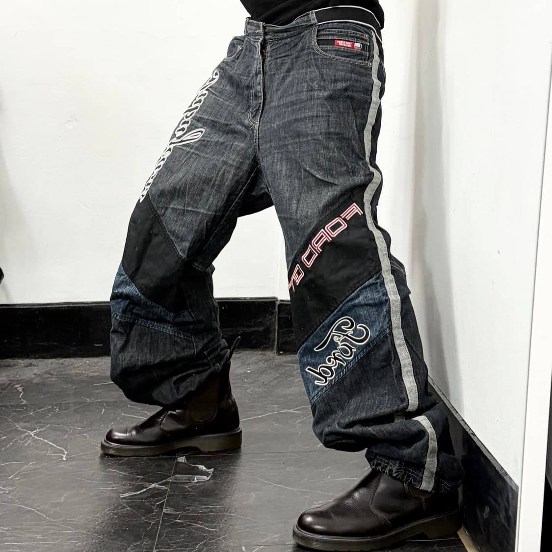 후부 포드 올드스쿨 레이싱 데님 팬츠 상품이미지2