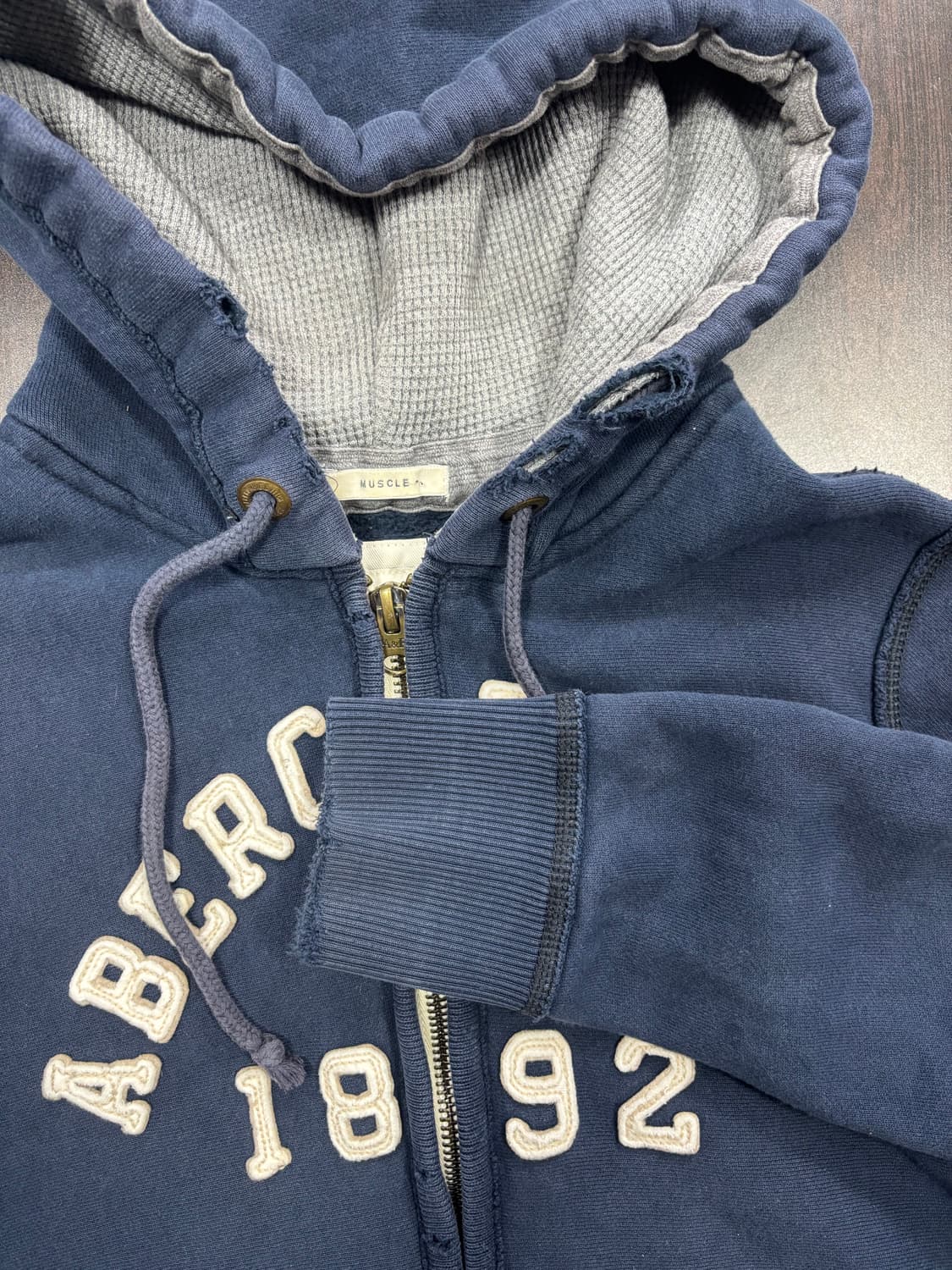 아베크롬비 네이비 기모 후드집업 빈티지 상품이미지6