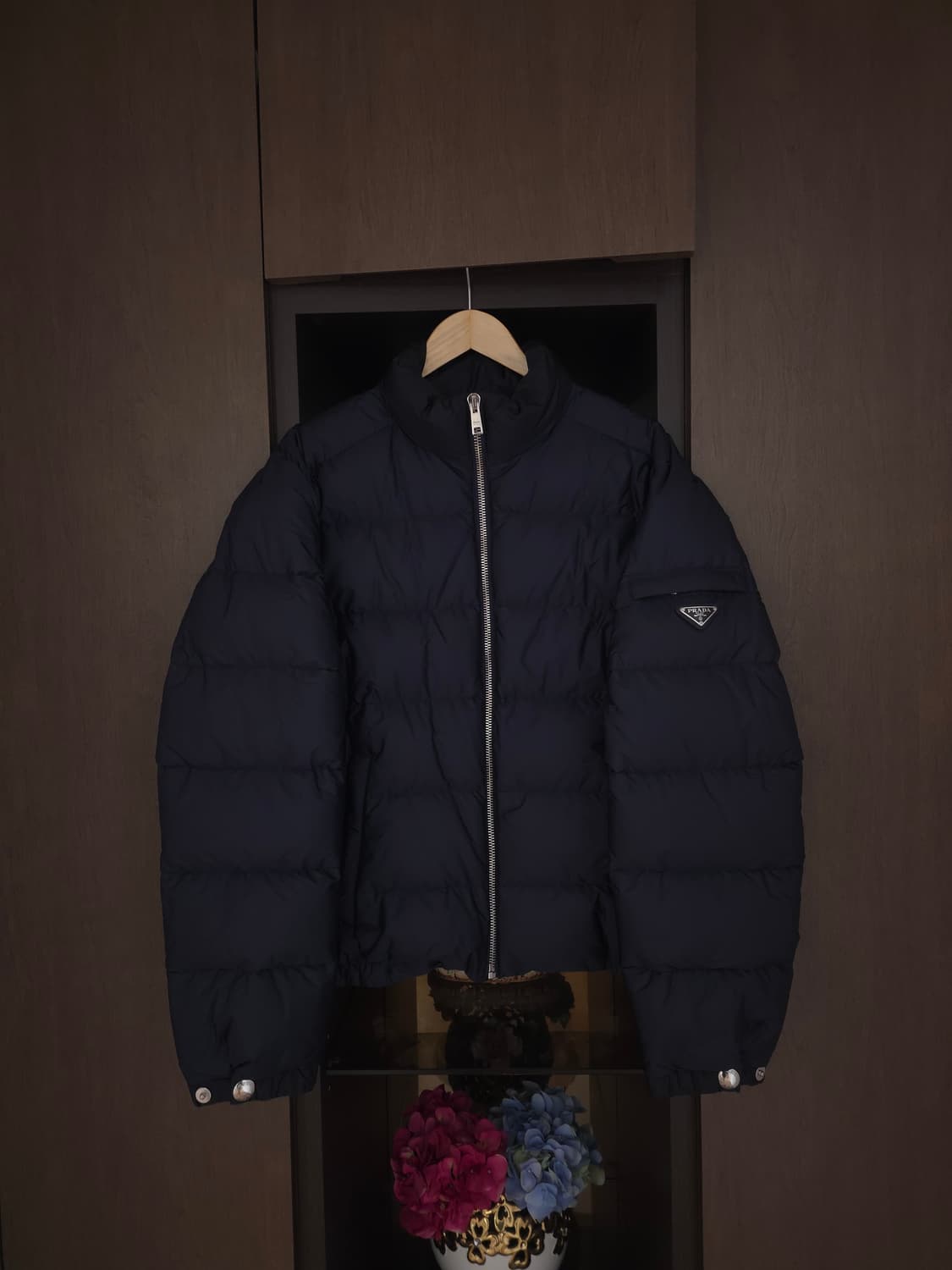 [52] 프라다 리나일론 숏패딩 다크 네이비(SGB112) 상품이미지1