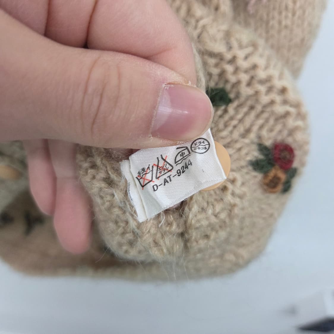 핸드메이드 빈티지 플라워 니트 가디건 여m 상품이미지6