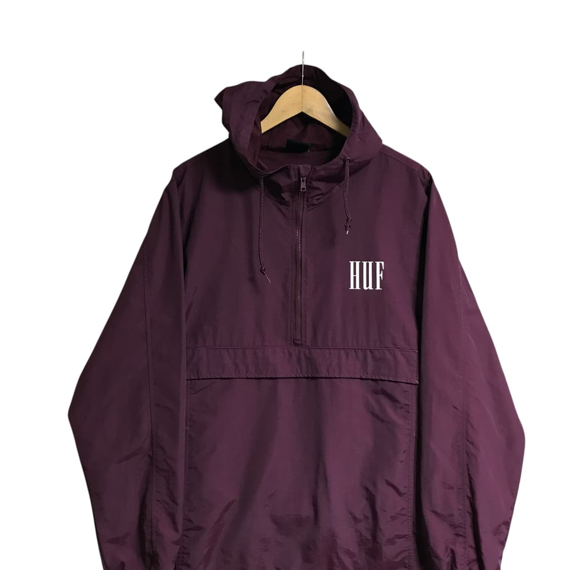 허프 빅로고 버건디 아노락 자켓 상품이미지1