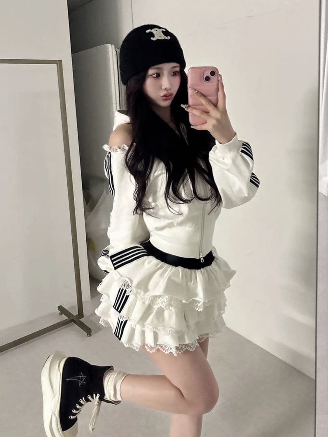 darich 다리치 스포티 셋업 스나계 걸리 후드 스커트 세트 grl 상품이미지1