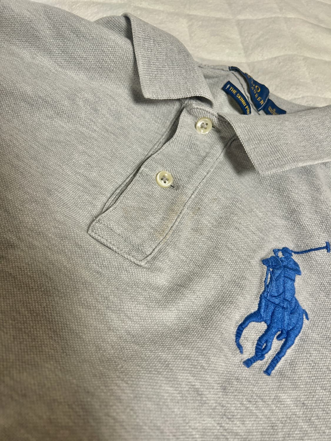 폴로 빅포니 스키니핏 카라티 그레이 상품이미지4