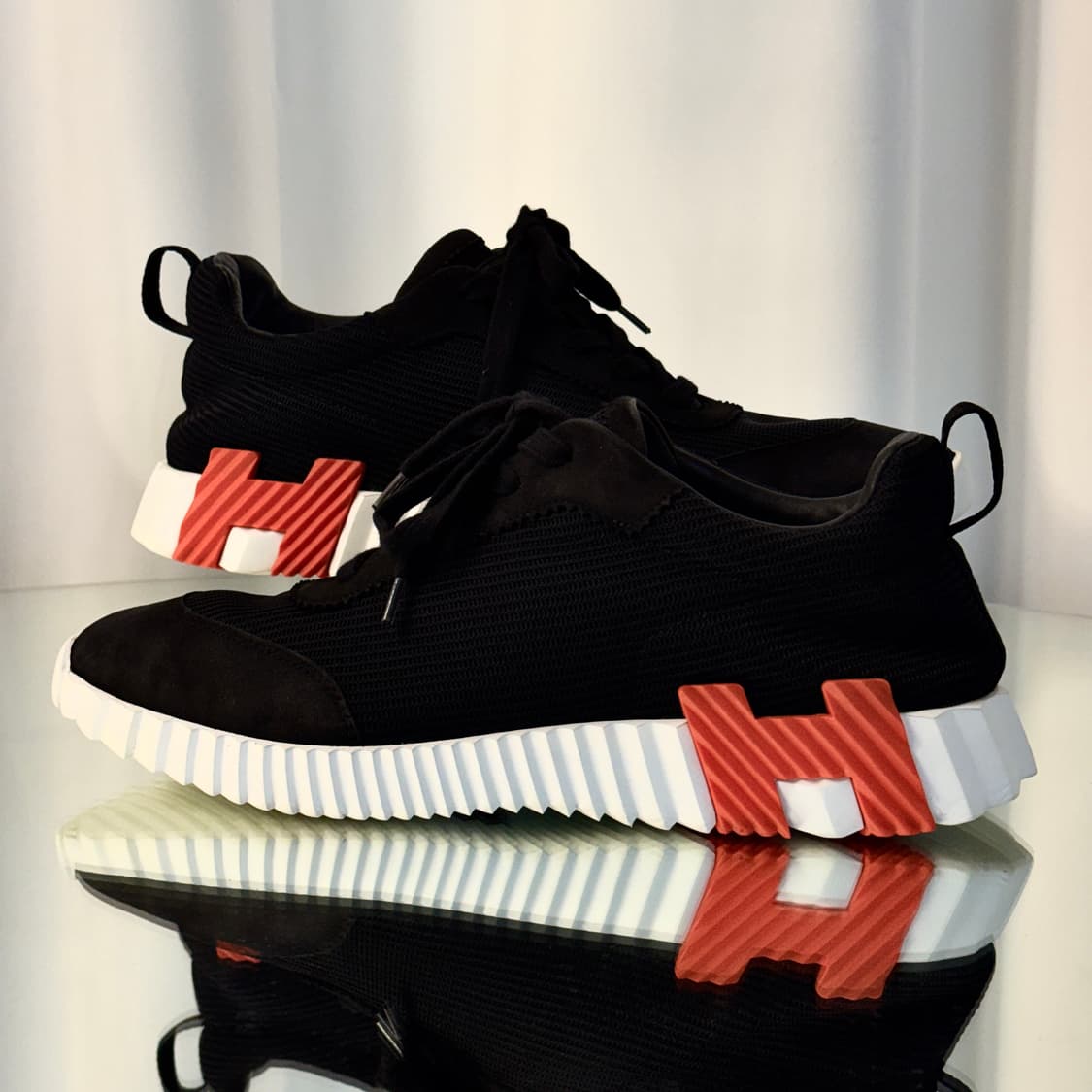 (42) 에르메스 바운싱 메쉬 스웨이드 스니커즈 상품이미지2