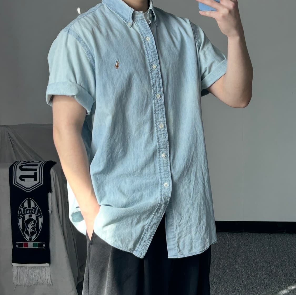 폴로 랄프로렌 데님 반팔 셔츠  상품이미지2