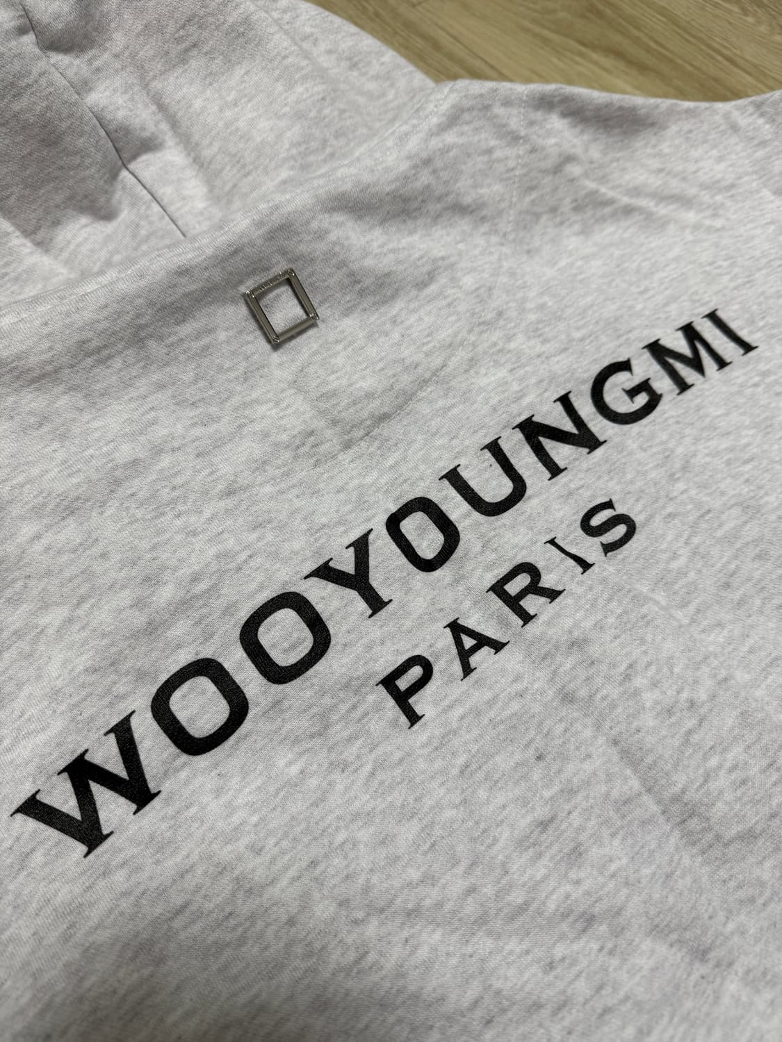 우영미 백로고 후드집업 그레이 52사이즈 상품이미지4