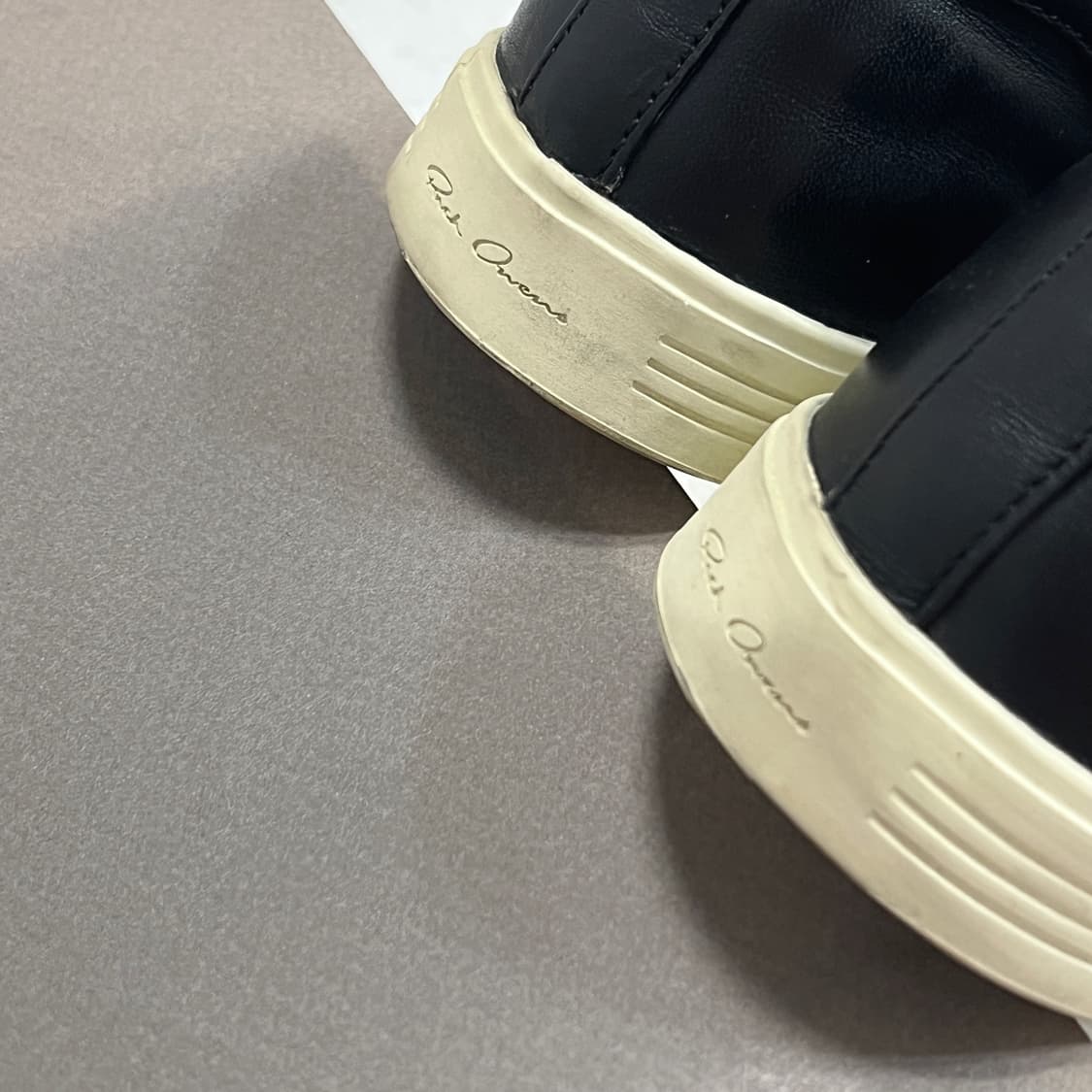 릭오웬스 17SS 지오트레셔 로우 스니커즈 블랙 LBO 상품이미지5