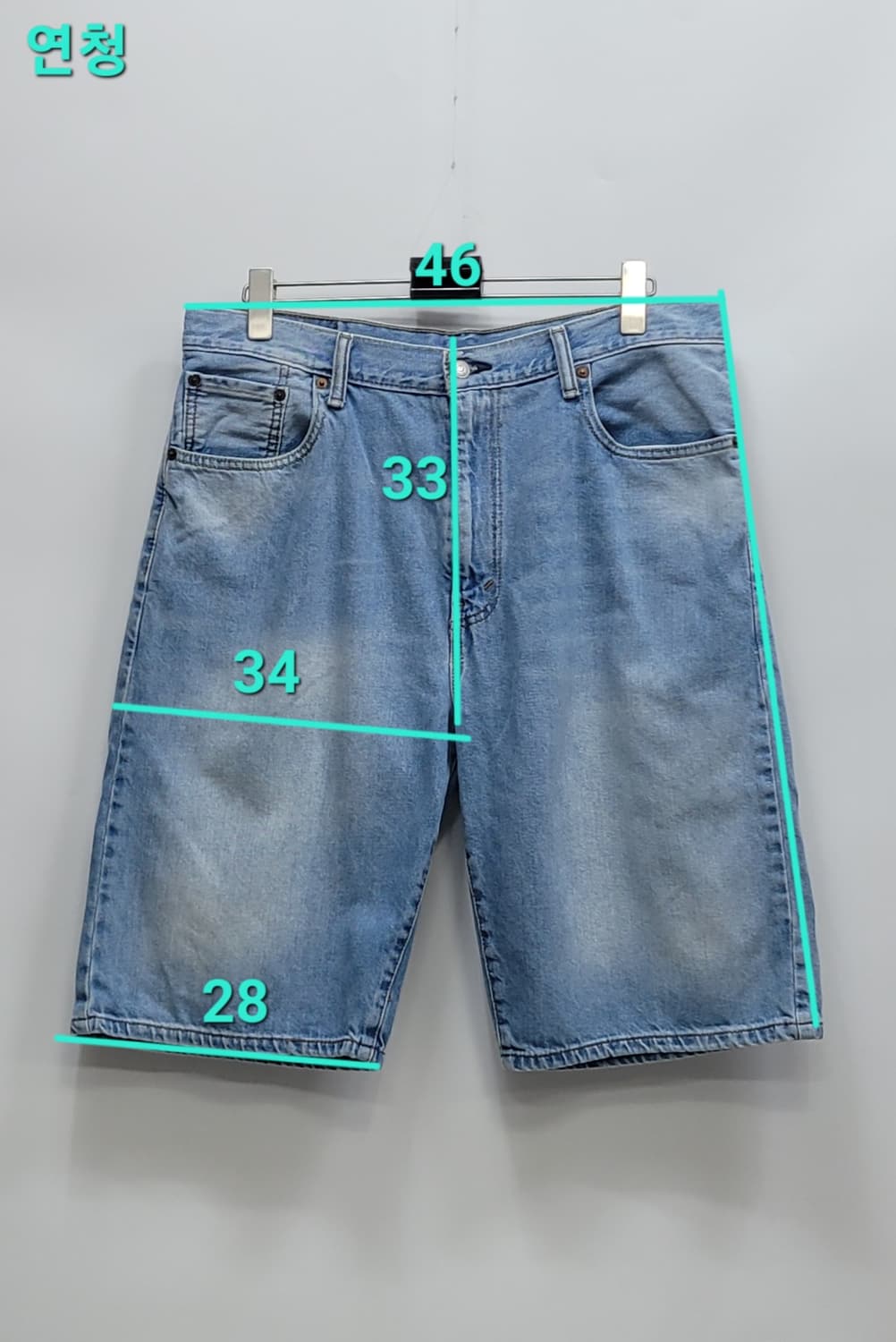 LEVI'S 리바이스 569 데님 버뮤다 반바지 / 남 34 연청
 상품이미지10