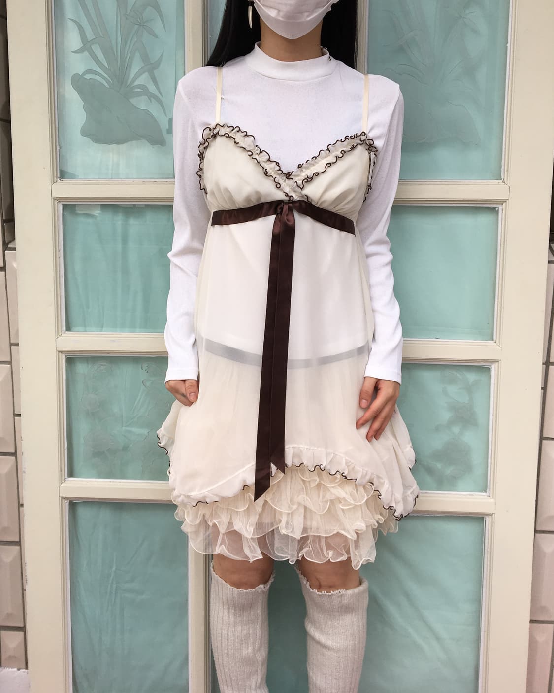 Frill unbalanced sleeveless 상품이미지1