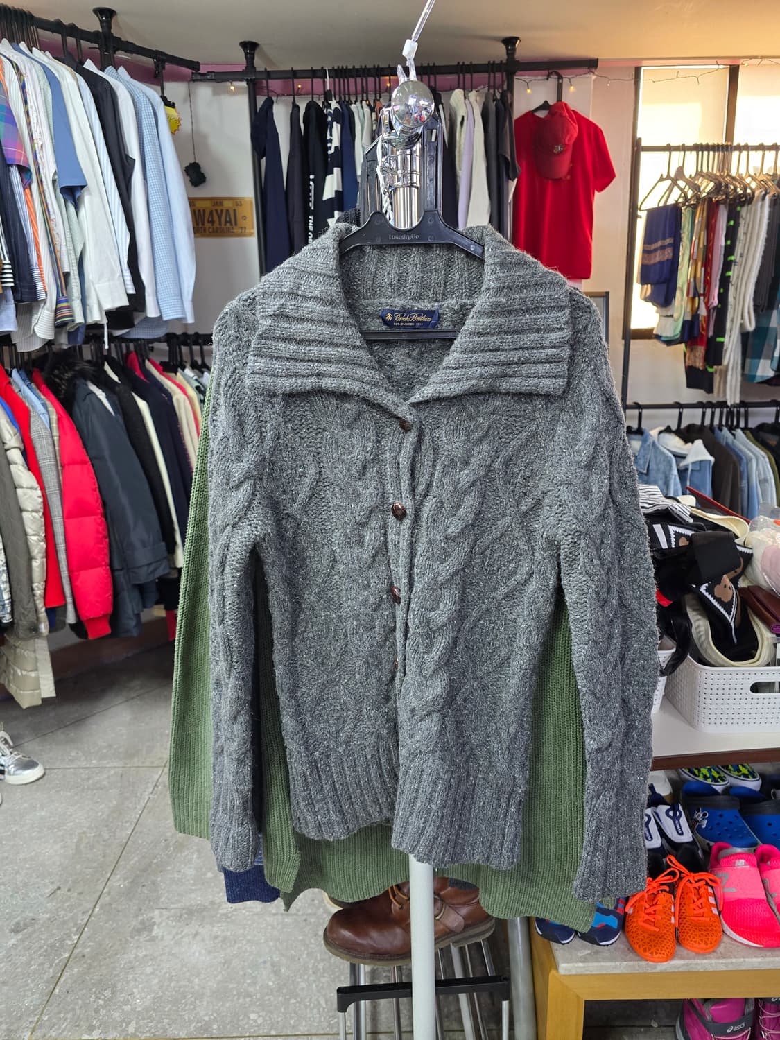 브룩스브라더스 그레이 케이블 니트 (1377) 상품이미지1